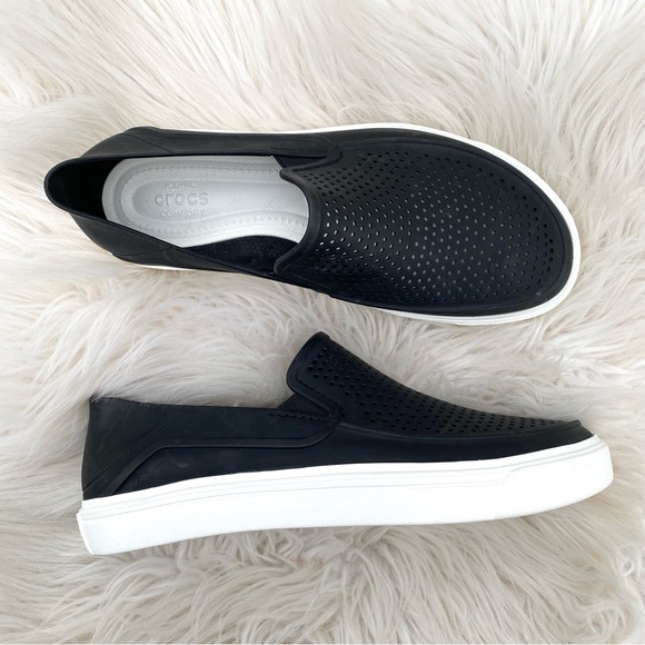 CROCS Other - CROCS black slip on loafers 7 men’s
